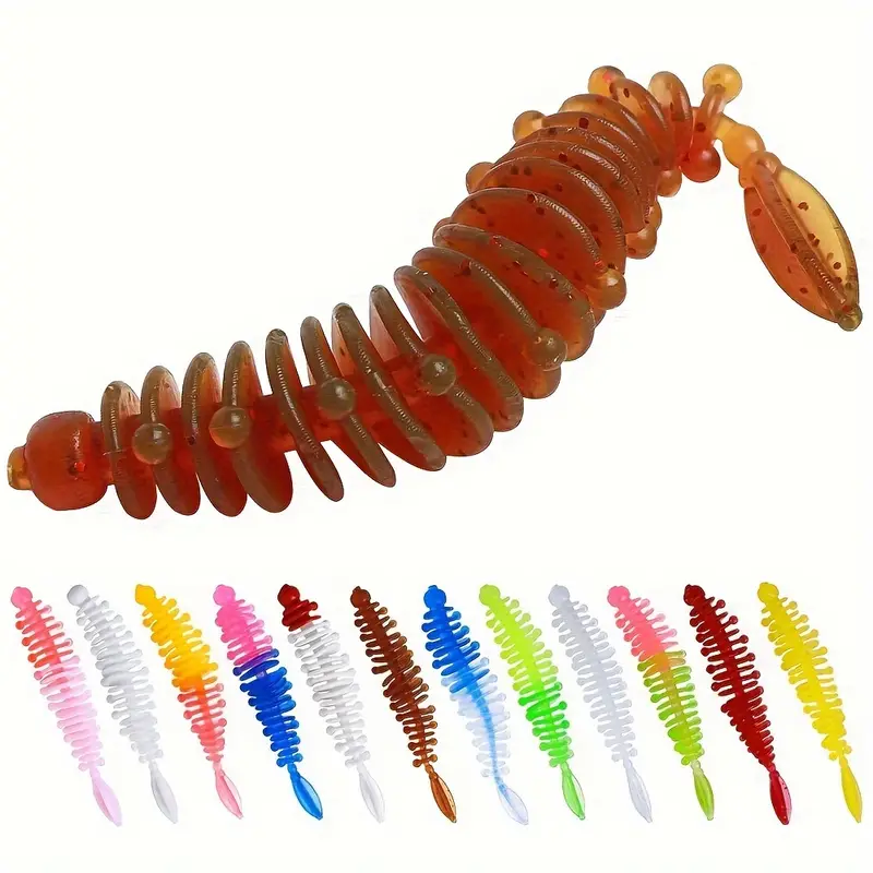 Soft Lures Artificial Lures Fishing Worm Silicone Bass Pike - Temu