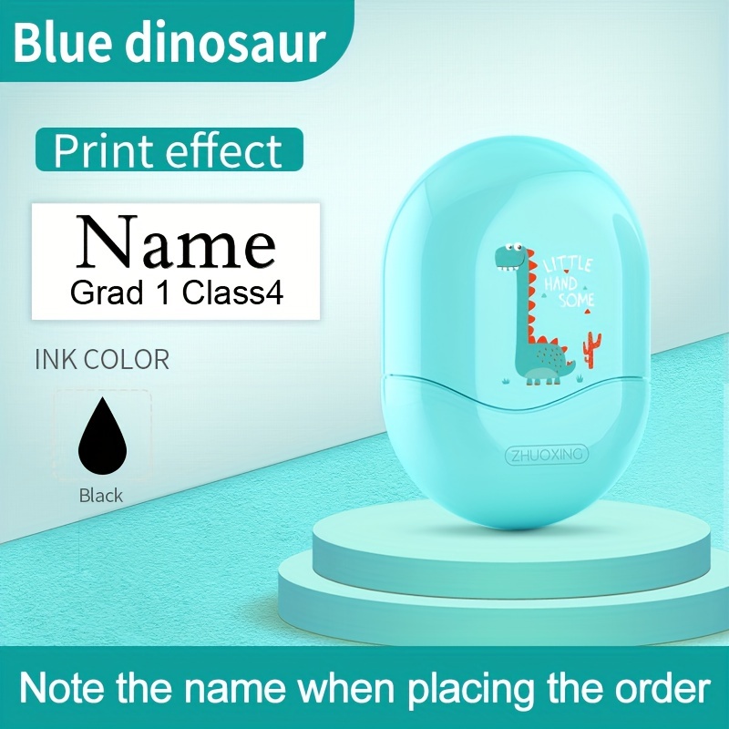 Custom Blue Name Stamp Clothing Stamp A Versatile - Temu