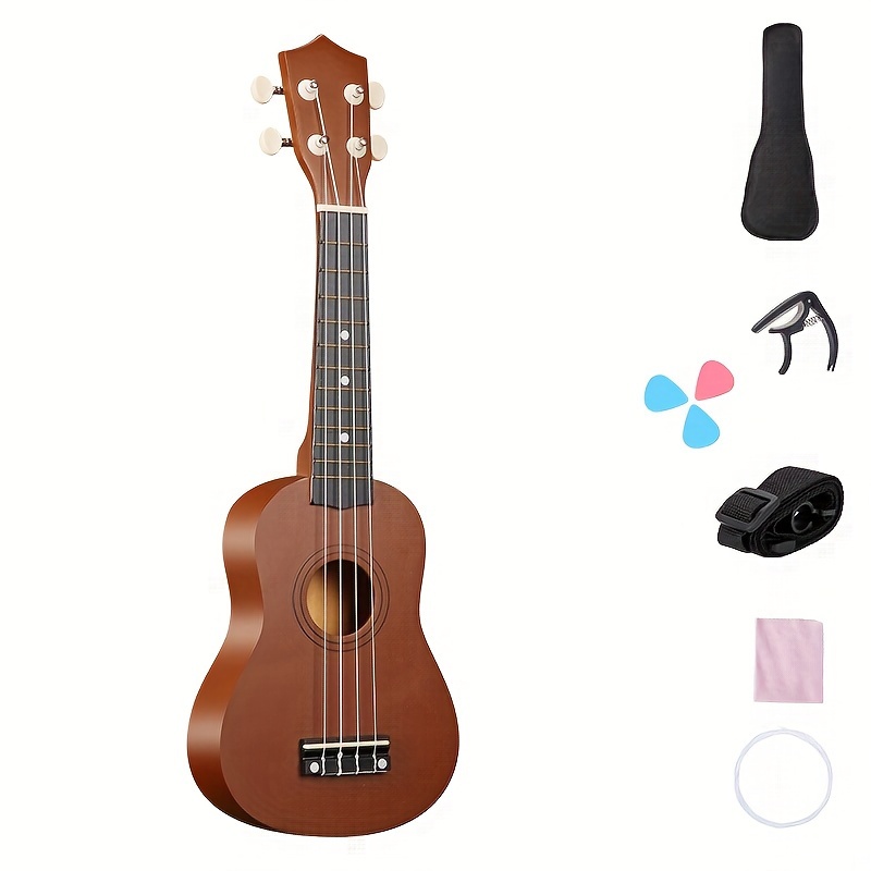 Wood Ukulele Soprano Ukulele Guitar Musical Gifts Instrument - Temu