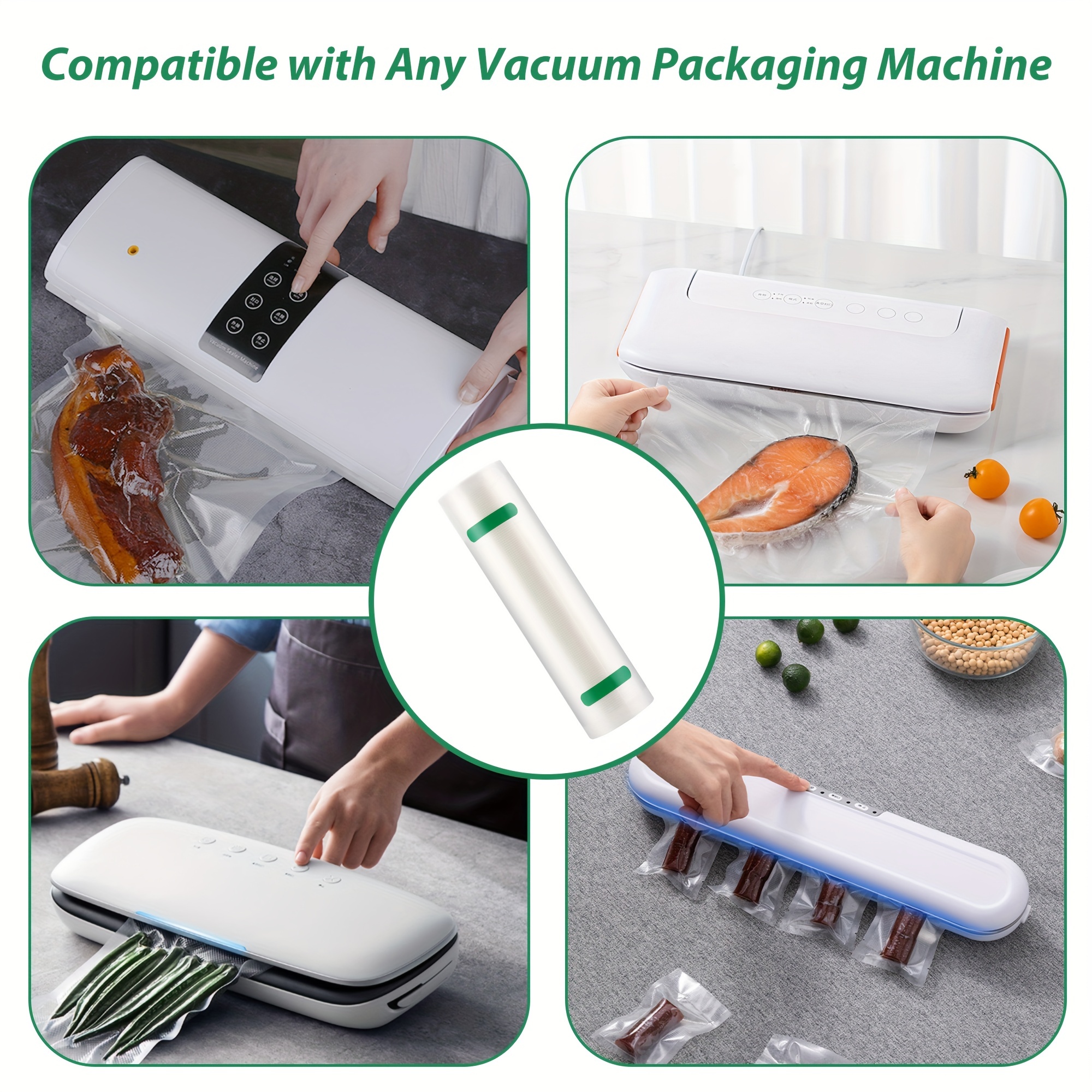 Vacuum Sealer Bags, Bpa Free, Heavy Duty, Rolls Food Saver Bags For Vac  Storage, Meal Prep Or Sous Vide - Temu