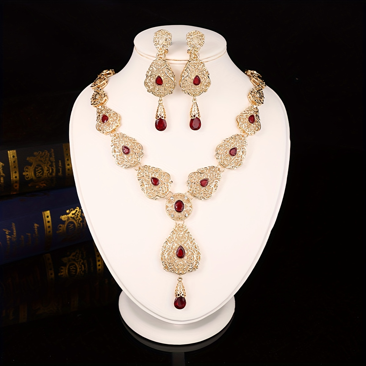 Jewelry Set Pattern Zinc Alloy Rhinestones - Temu Kuwait