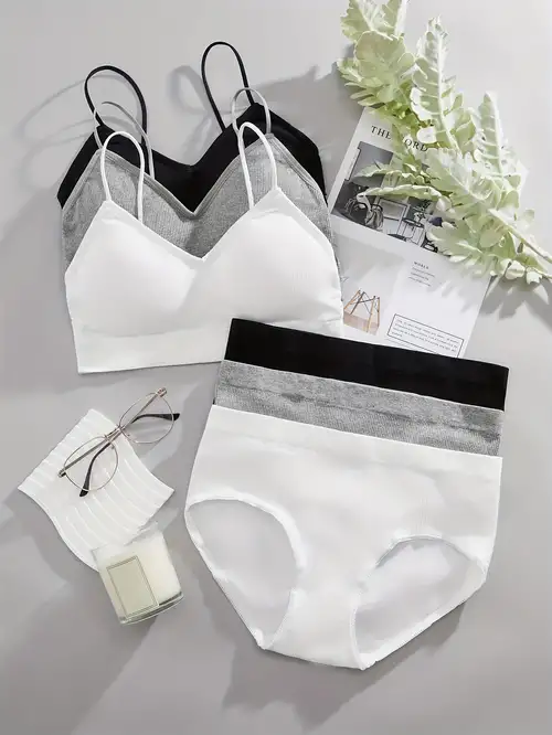 Contrast Lace Bra & Panties, Sexy Push Up Bra & Cheeky Panties Lingerie  Set, Women's Lingerie & Underwear