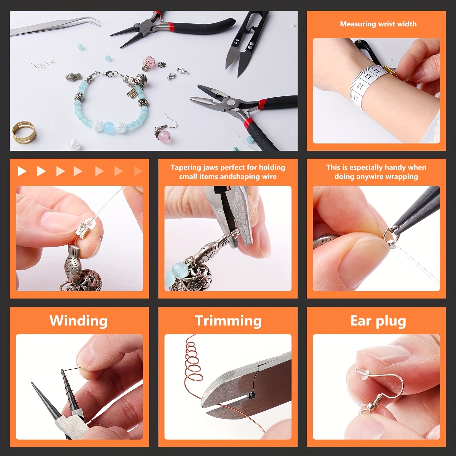 Jewelry Making Wire Wrapping Kit with Charms, Jewelry Wires and