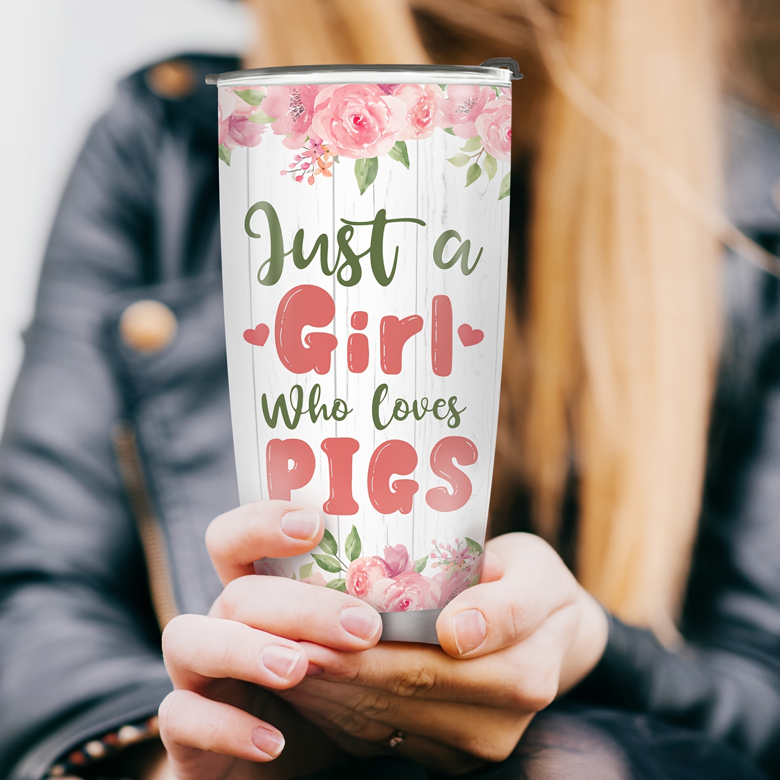 Just A Girl Who Loves Horses Insulated Tumbler With Handle - Temu