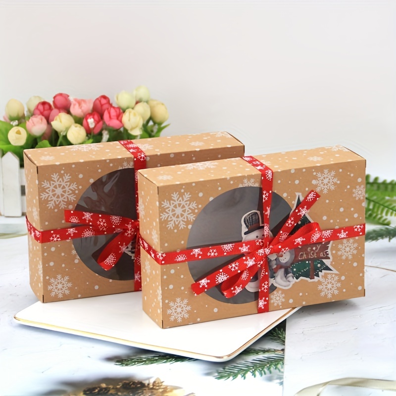 Christmas Wrapping Paper Santa Claus Gift Box Kraft Paper - Temu