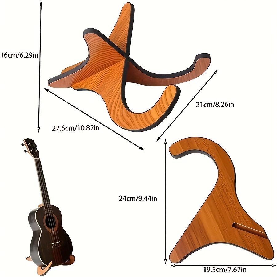 Wooden Ukulele Shelf Violin Folding Stand Guitar Holder X - Temu