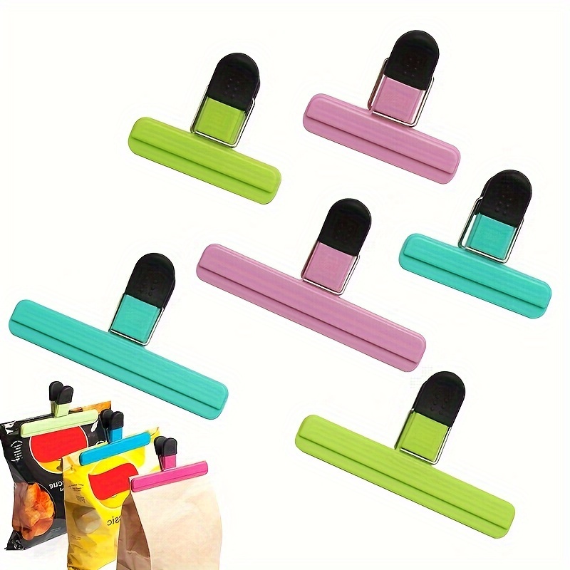 Large Chip Bag Clips Assorted Sizes Food Bag Clips Plastic - Temu