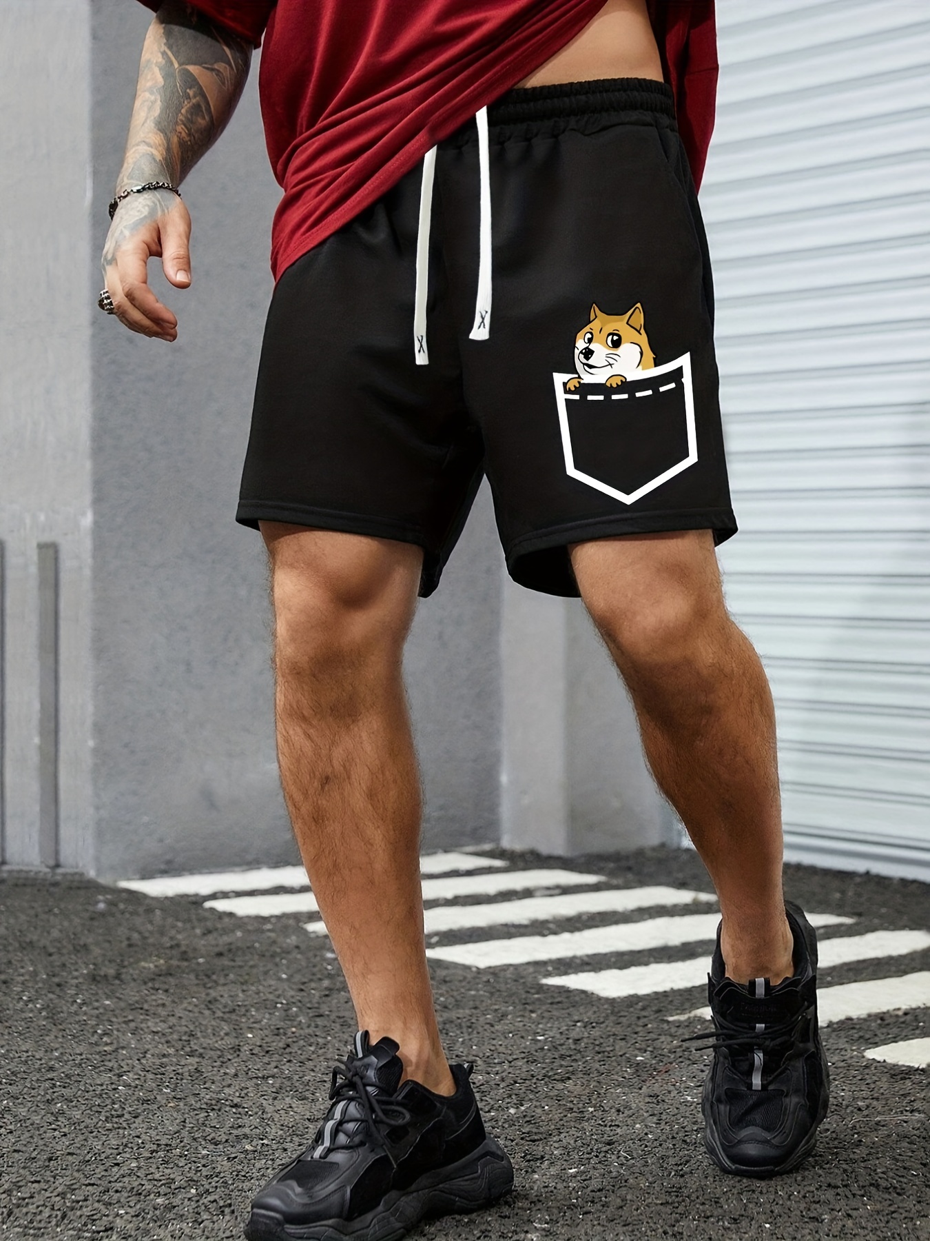 Mens Shorts Mens Printed Shorts Mens Black Gym Shorts 