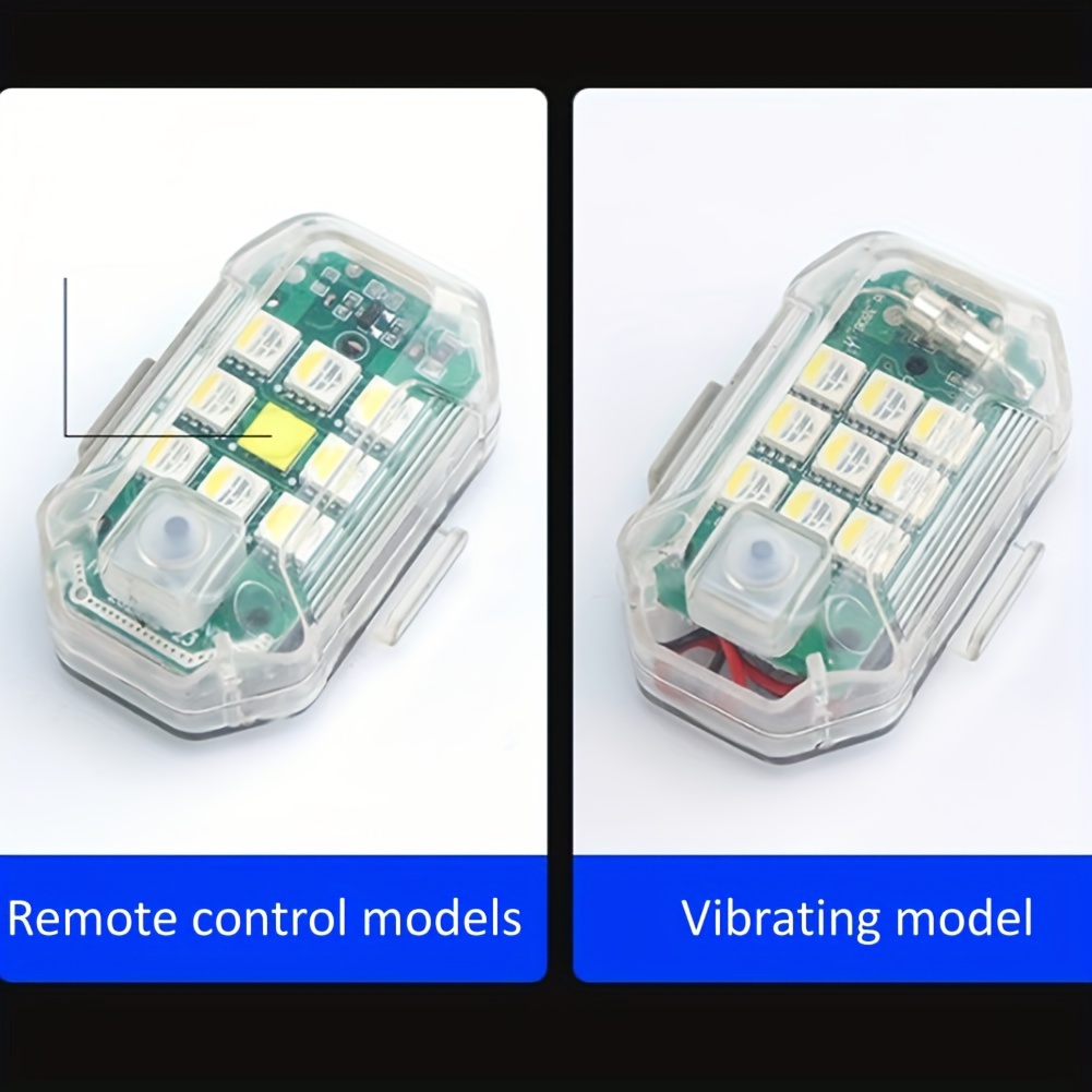 wireless led light multi application 7 color aircraft strobe light for motor car drone anti collision night signal light details 4