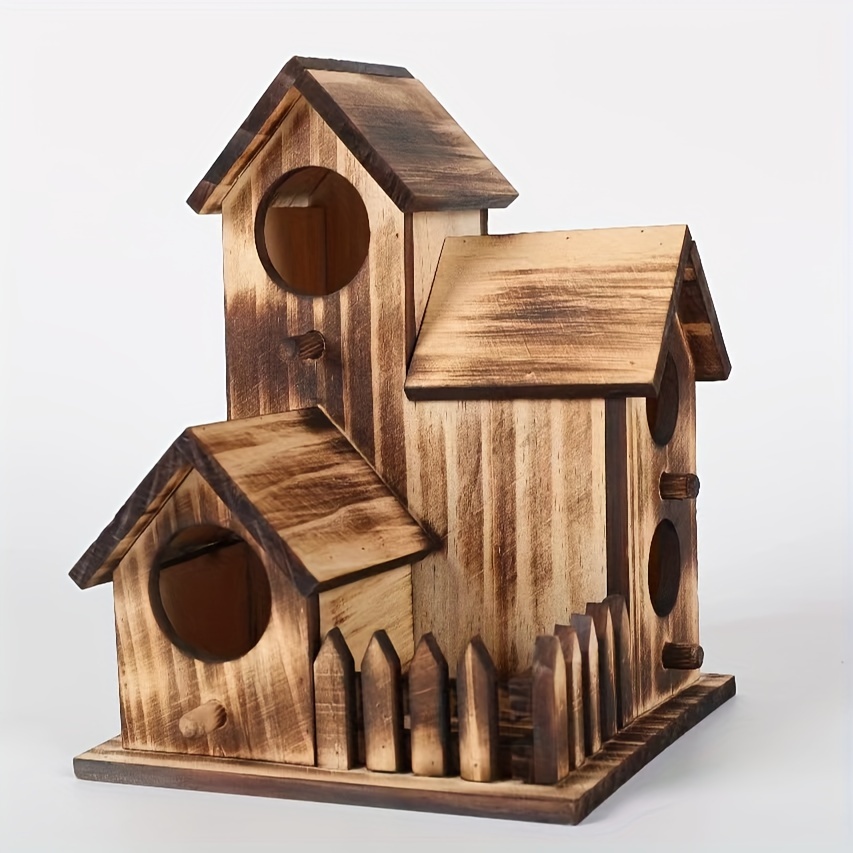 Maison En Bois Pour Colibris, Nid Solide Pour Oiseaux, Décoration De Jardin,  Villa Pour Oiseaux D'extérieur, Maison Pour Oiseaux À L'extérieur - Temu  Belgium