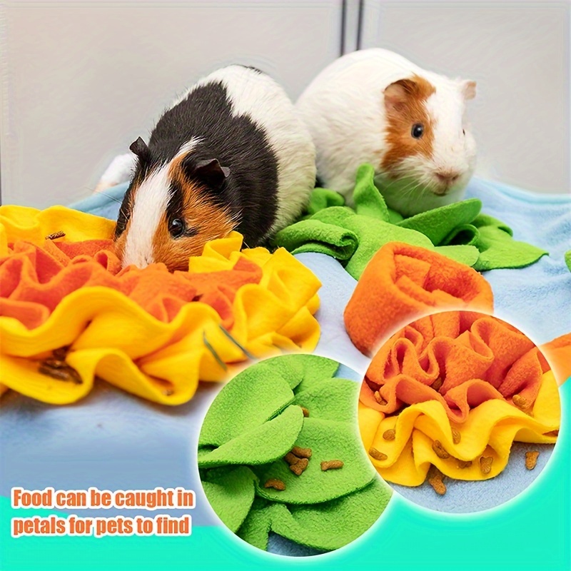 Small Pet Rabbit Sniffing Mat, Rabbit Hamster Foraging Mat, Rabbit Snack  Twig Grass Hiding Pad, Interactive Training Puzzle Toy Blanket - Temu
