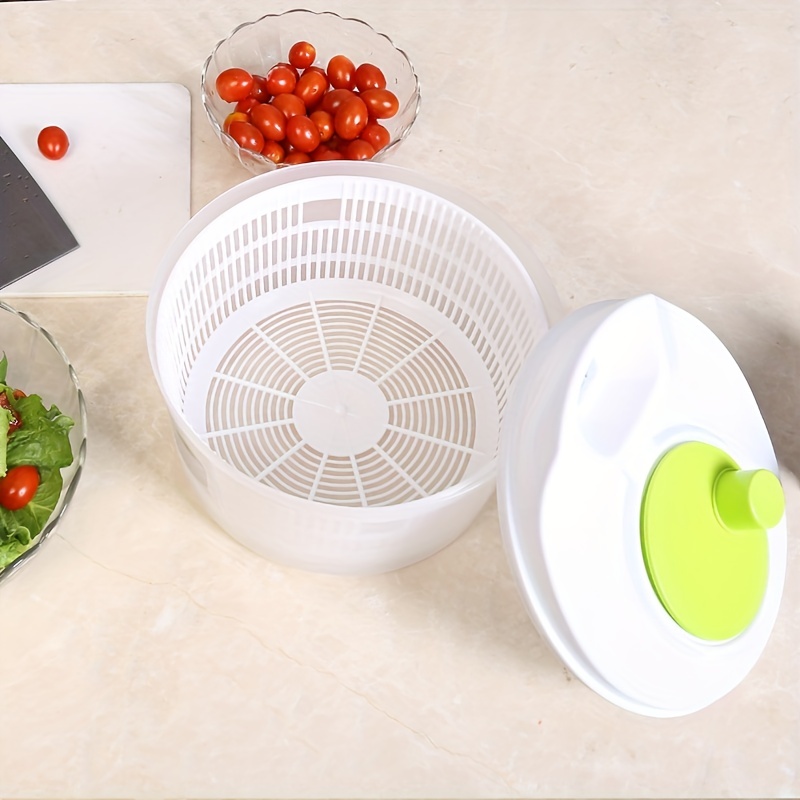Ourokhome Salad Spinner Lettuce Washer, 4L Hand Crank Lettuce Dryer with  Bowl, Lockable Colander Basket for Kitchen Vegetables, Greens, Fruit. Easy