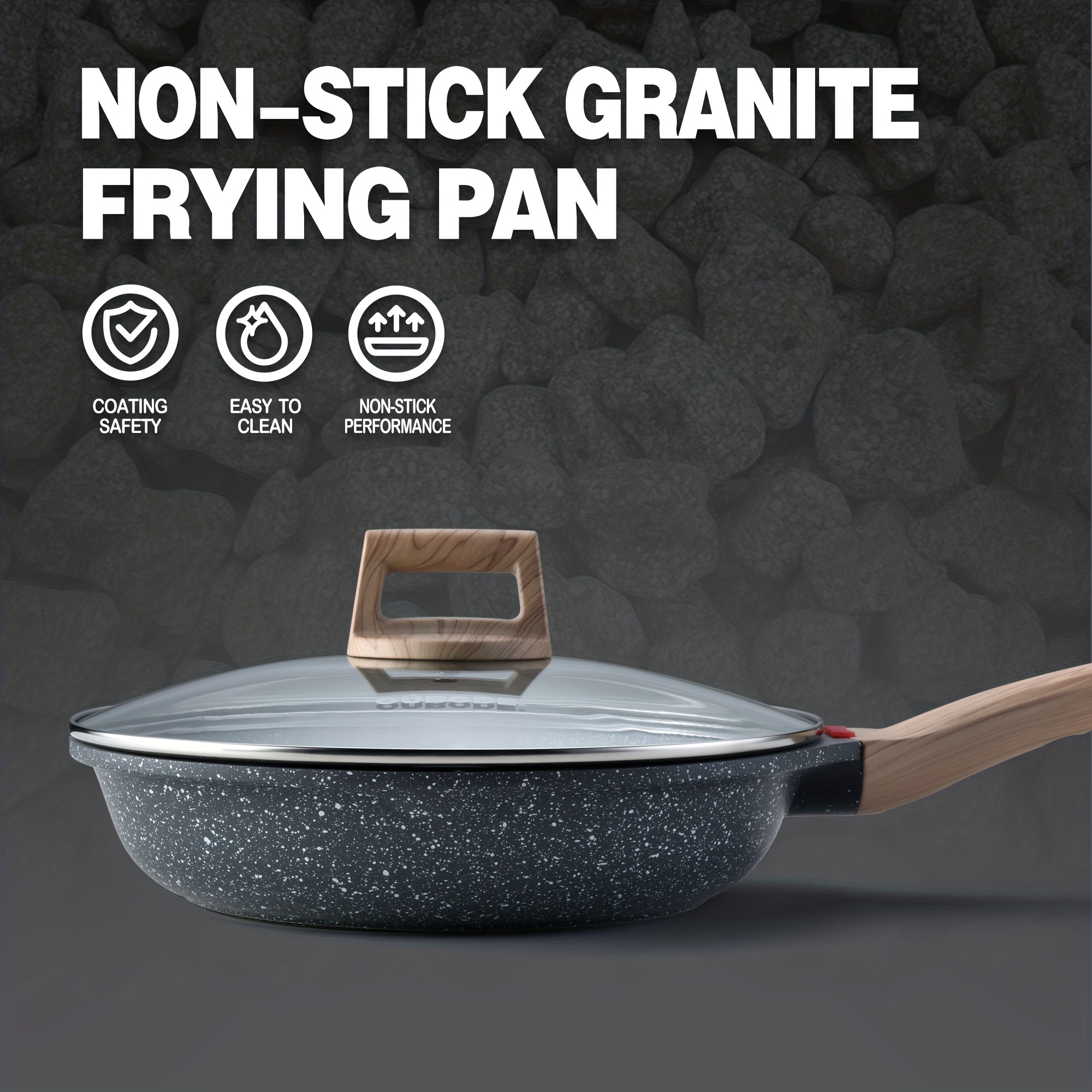 1pc Nonstick Frying Pan Skillet Non Stick Granite Fry Pan Egg Pan Omelet  Pans Stone Cookware Chef's Pan Pfoa Free Classic Granite 8 Inch Easy To  Clean - Home & Kitchen 