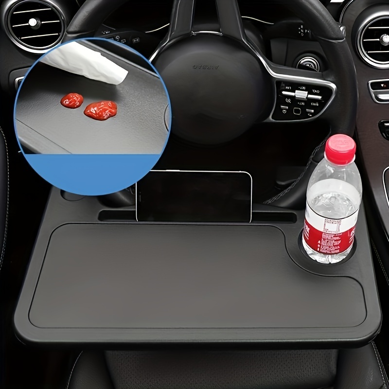 Car Food Tray for Car Laptop Food Steering Wheel Tray Drink Holder Desk,Detachable  Tray on Steering Wheel Universal Car Food Tray Portable Car Table Stand  Eating Lunch Snack Tablet : : Car