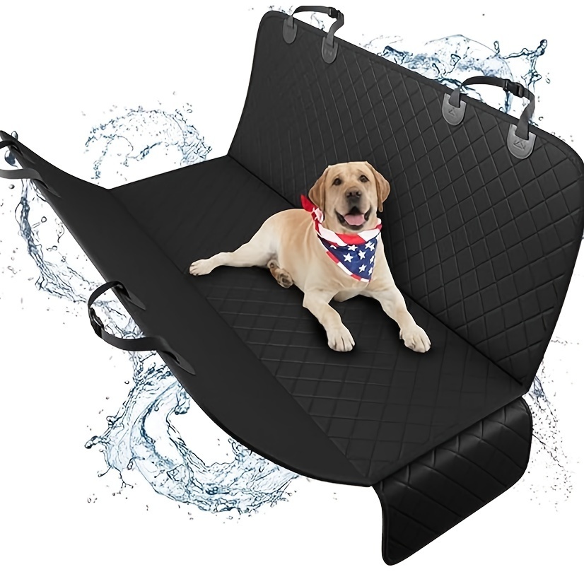 Pets Back Seat Cover Protector Waterproof Scratchproof Nonslip Hammock for Cars and SUVs - Black
