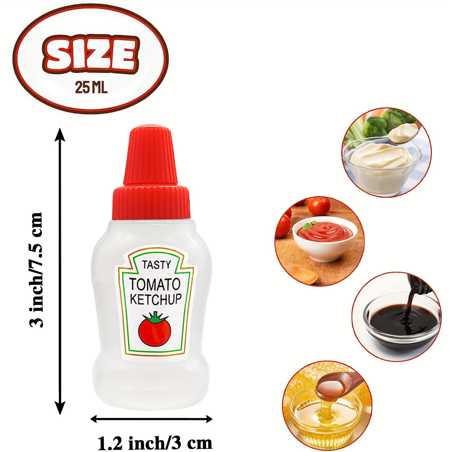 Bouteilles de condiments Mini bouteille de ketchup de vide pour