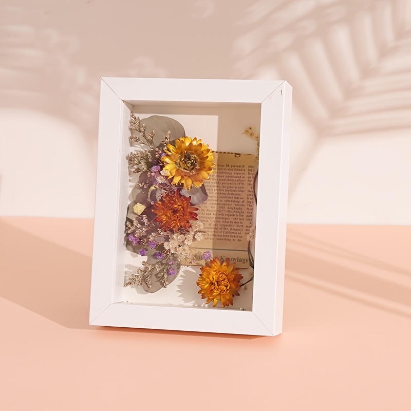 Wooden Dried Flower Photo Frame Dried Flower Display Stand