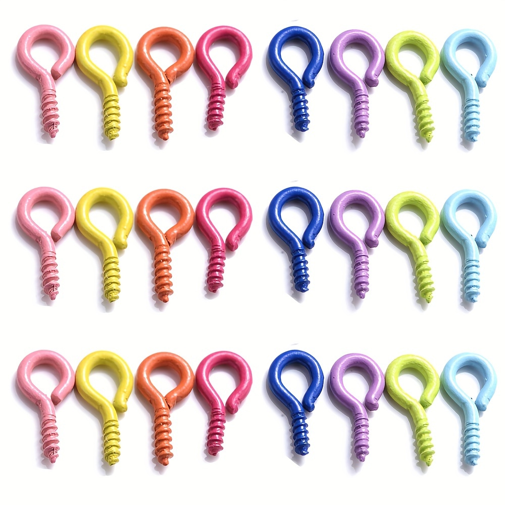 Colorful Small Screw Eye Pins Hooks Self tapping Eyelets - Temu