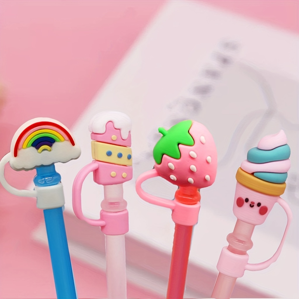 Christmas Series Silicone Straw , Reusable Dustproof Cute Straw Plugs,  Suitable For Straws, Water Cup Accessories, Christmas Gift - Temu