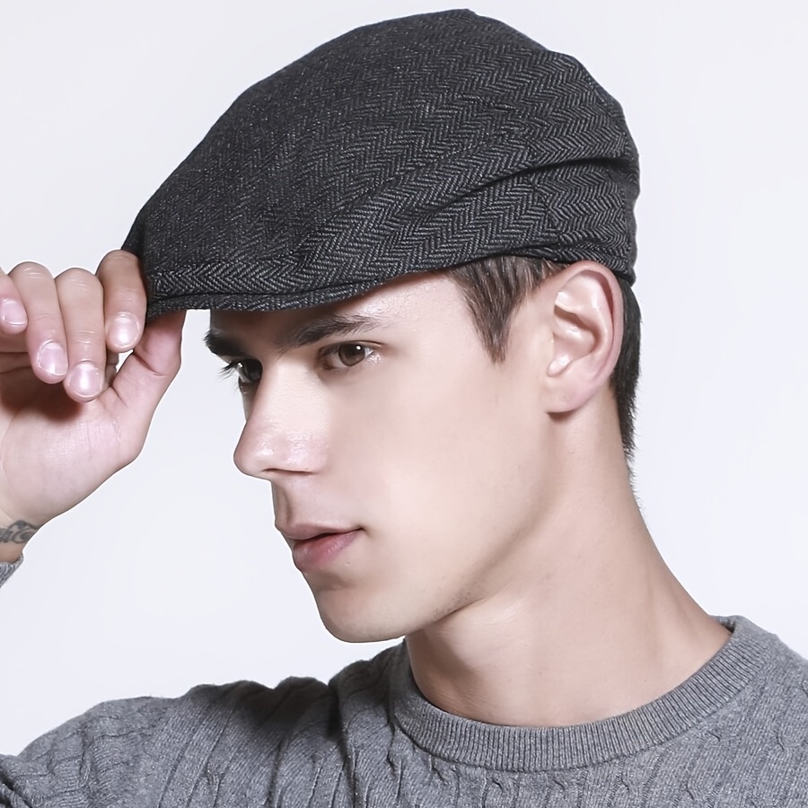 Homme Hiver Anglaise Laine Casquette Plate Gavroche