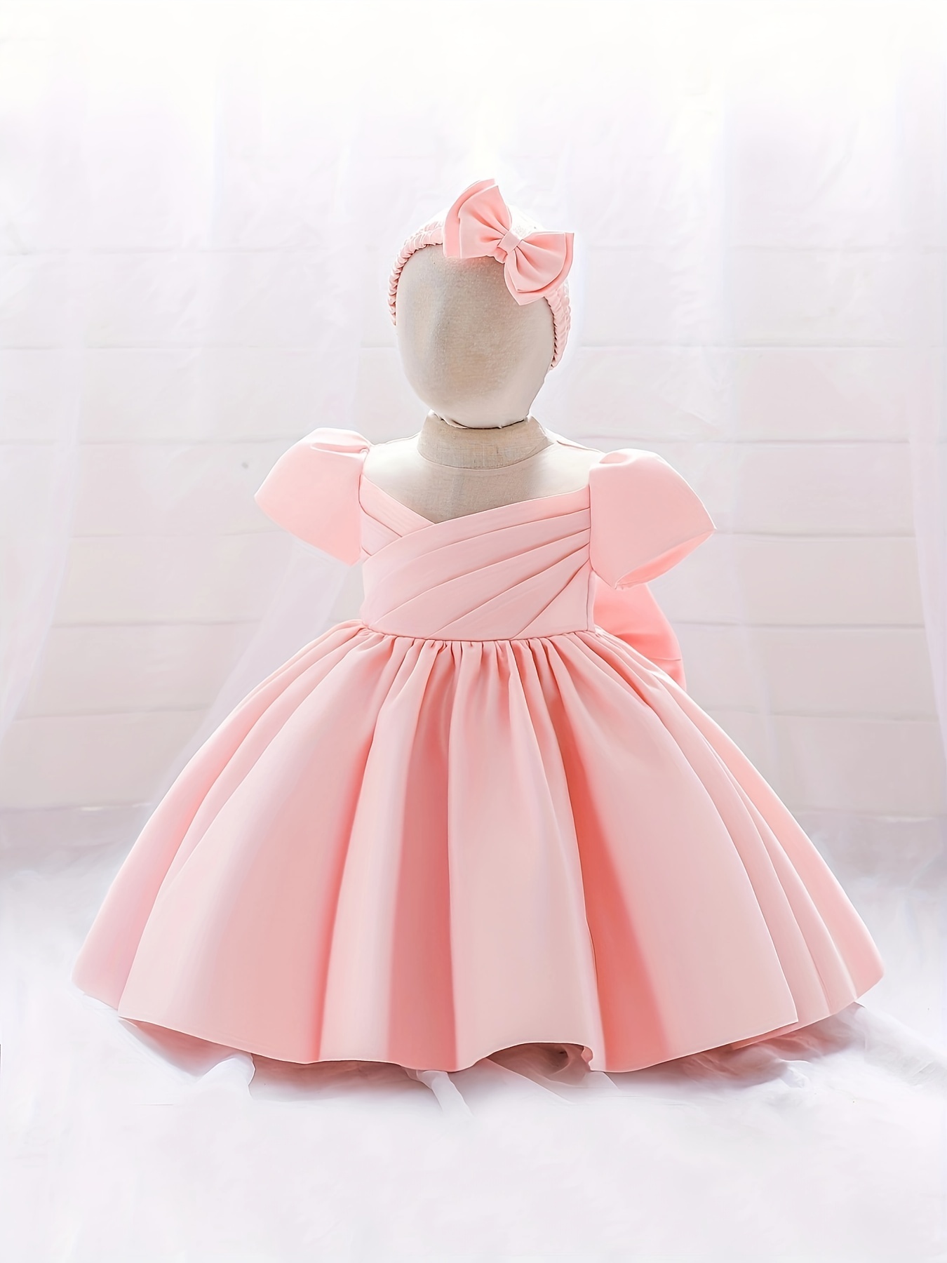 Elegante Abito Bambina In Tulle A Pieghe Vestito Principessa - Temu Italy