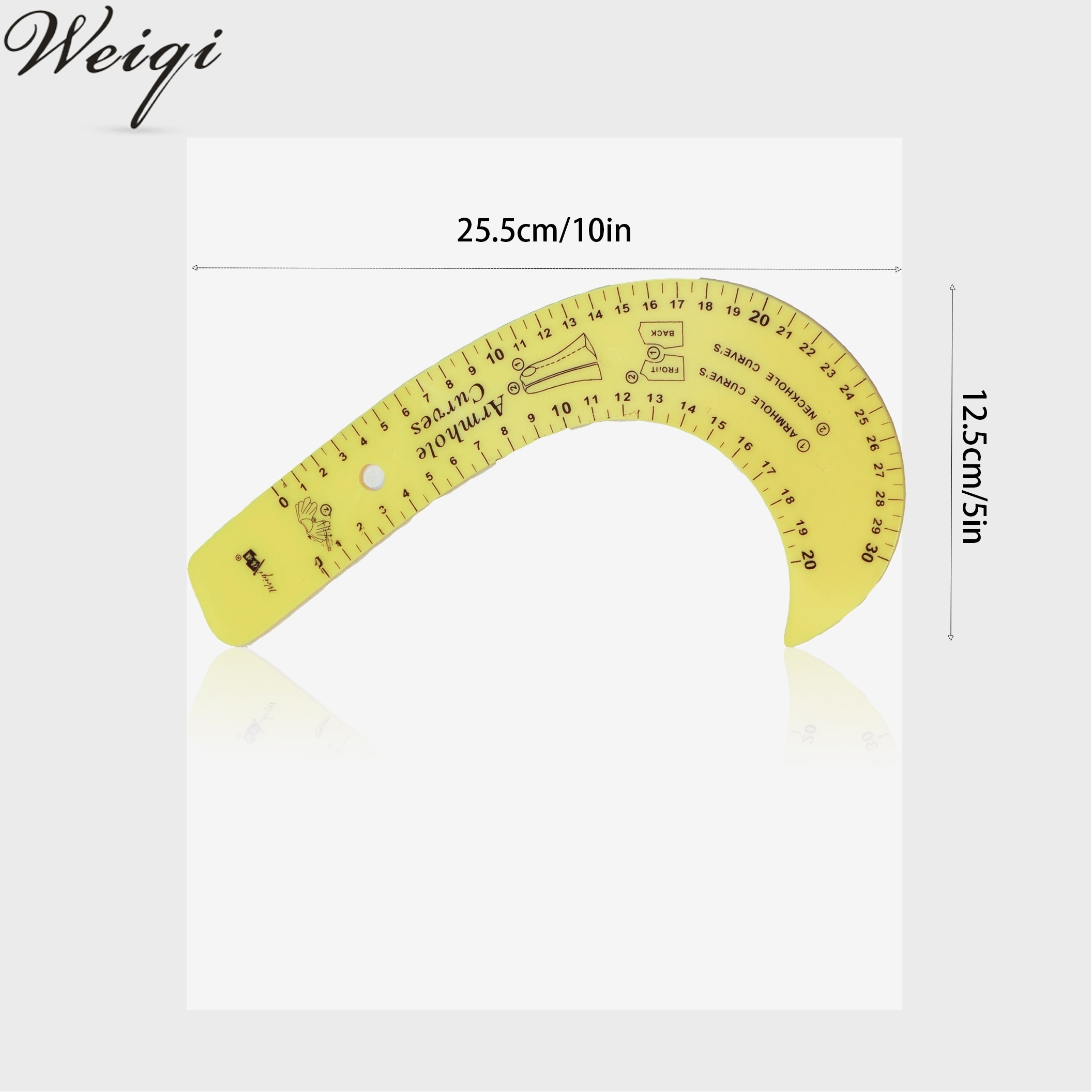 

1pc Armhole Curve Ruler: The Perfect Tailoring Tool For Clothing Measurement And Proportional Drawing