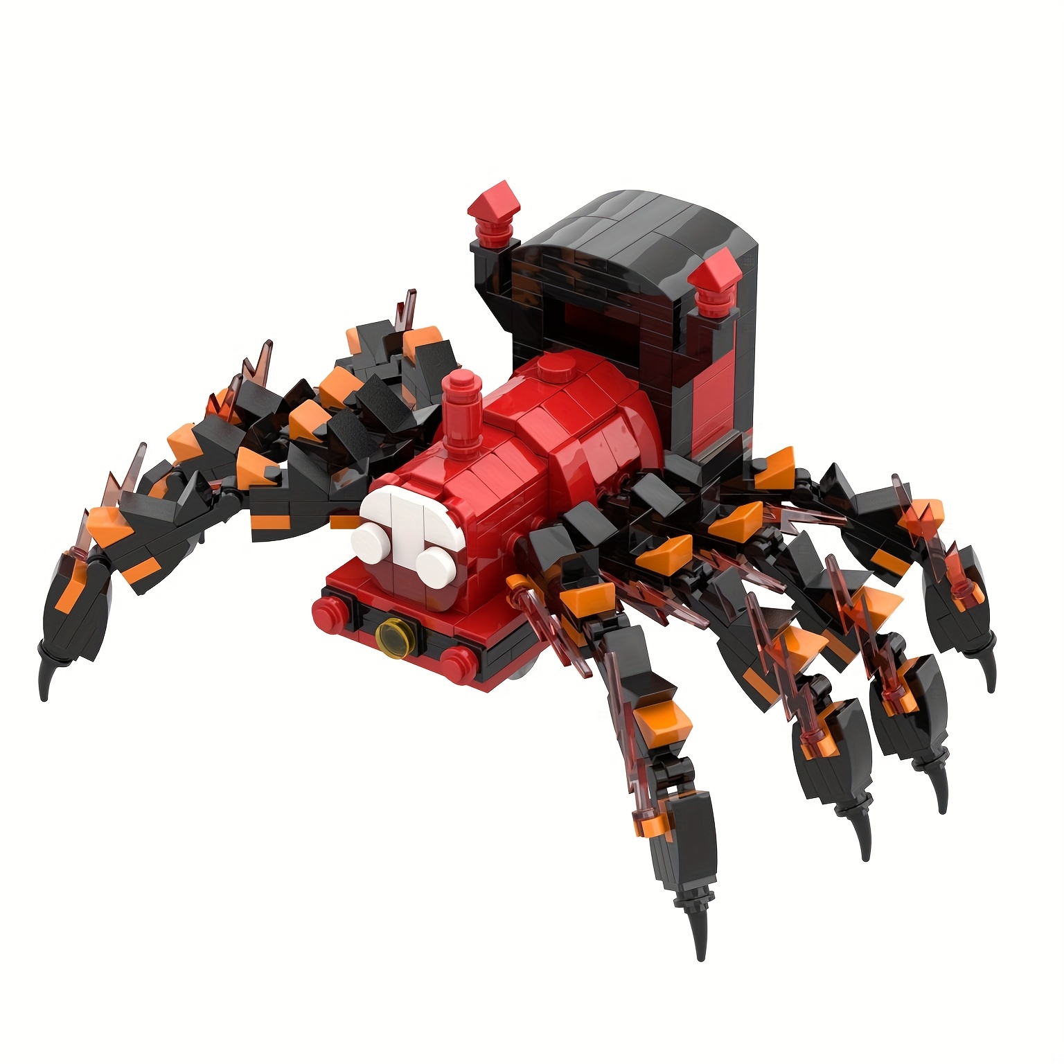Choo-choo-charles blocos de construção grande jogo em torno assustador  aranha trem animal boneca modelo brinquedos presente para crianças