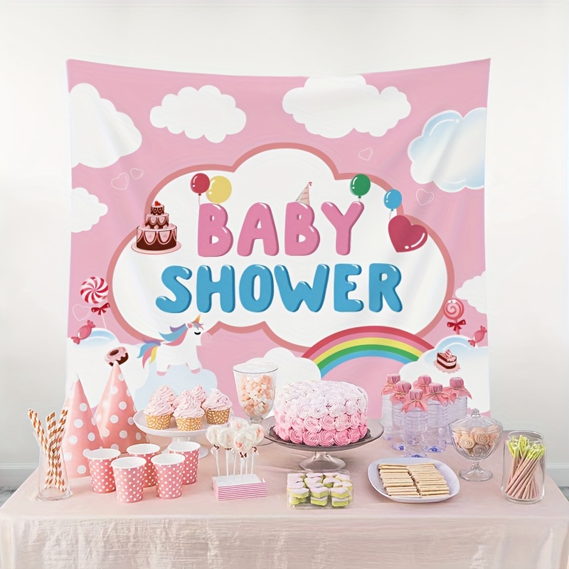 1pc Decoración Fondo Baby Shower Banner Niña - Temu