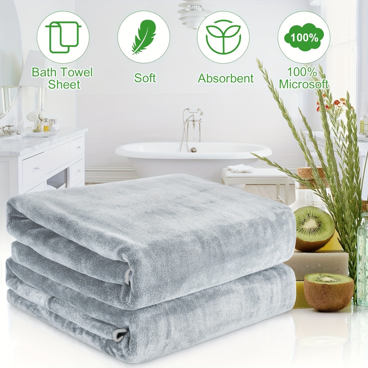 Soft Absorbent Towel Bath Towel Oblong - Temu