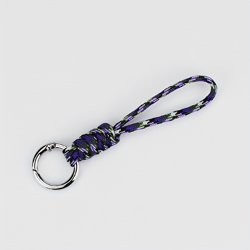 Heavy duty Paracord Rope Keychain With Hook Buckle Braided - Temu