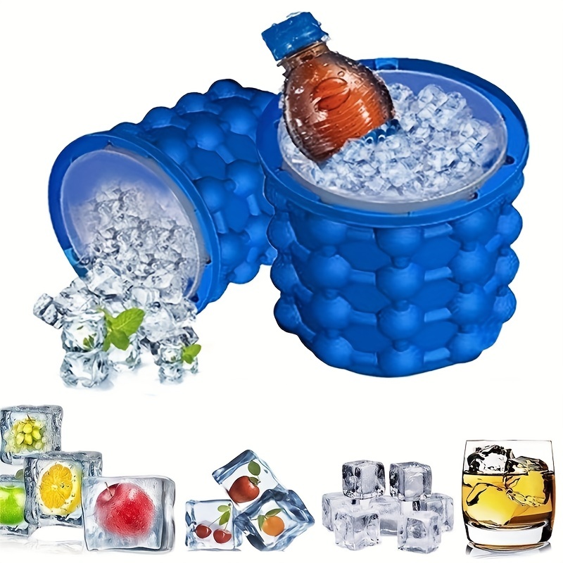 Cubitos de hielo reutilizables, 40 cubos de hielo cuadrados de plástico de  congelación rápida, lavables, sin dilución, sin BPA, cubos de hielo falsos