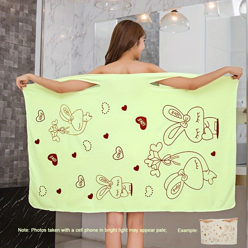 Womens Large Bath Towels Girl Wearable Wrap Towel Dress Microfiber Shower  Skirt