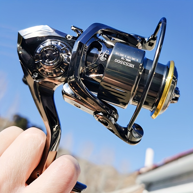Black and White Double Color Matching Metal Fishing Reel, Metal Rotating  Reel, Stable Operation, Interchangeable Left and Right Hands, Spinning  Reels