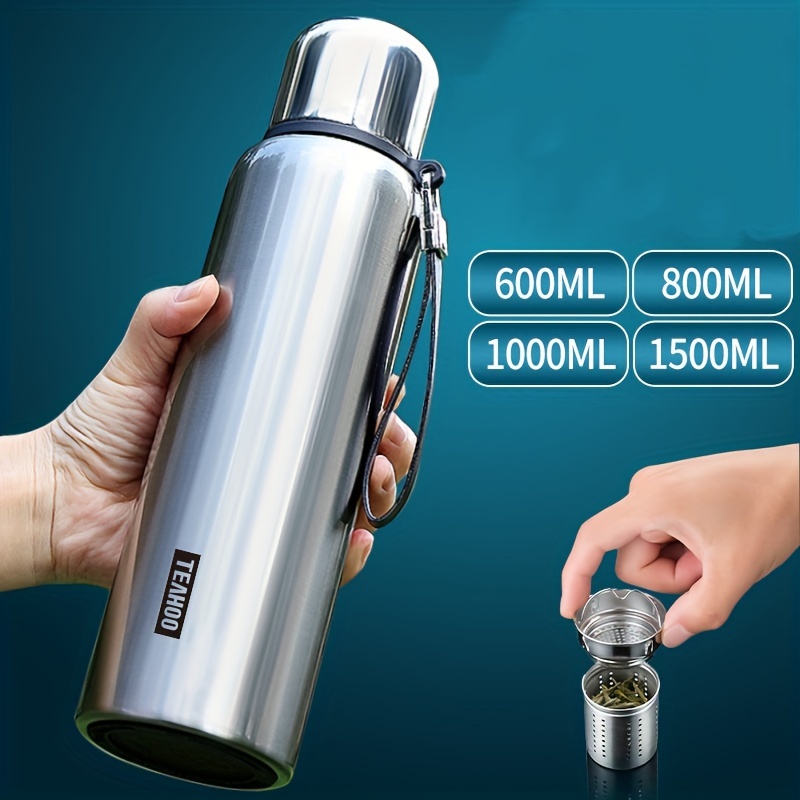 1000ml/600ml Double Stainless Steel Thermos Mug With Tea Filter Portable  Sport Travel Vacuum Flask Thermal Water Bottle Tumbler