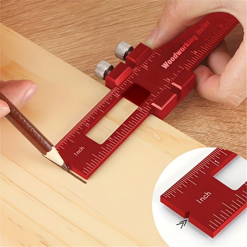 Measurement Tool, Multi-Angle Layout Tools Template Tool Ruler for Builders/Handymen/Crafts/Carpenter Yellow 25cm, Size: 25 cm