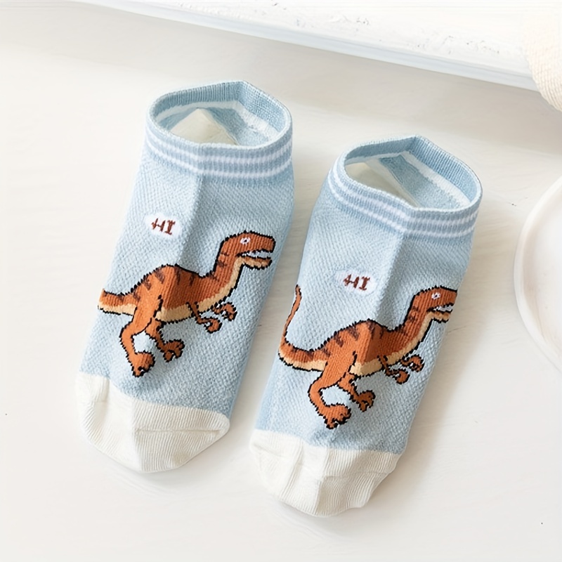 Lot de 5 Chaussettes Enfant Dinosaures - Confort, Douceur, Coton