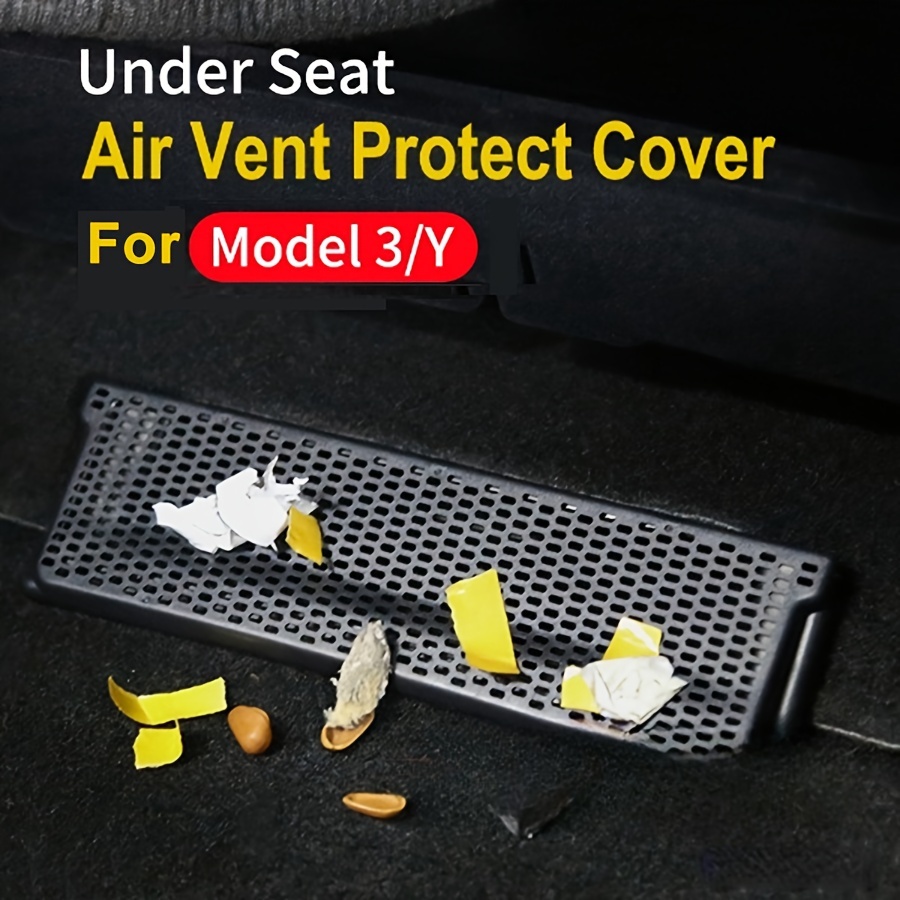  TPARTS Under Seat Vent Cover for Tesla Model 3 Air Condition  Outlet Protector Rear Seat Car Air Vent Accessories (Model Y) : Automotive