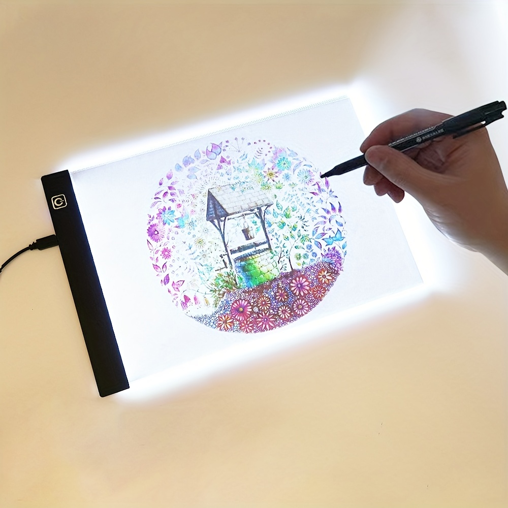 A2 Large Ultra-thin LED Light Pad Box Painting Tracing Panel Copyboard  Stepless Adjustable Brightness USB Powered for Cartoon Tattoo Tracing  Pencil Drawing 