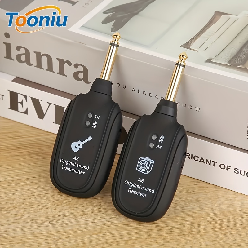 

A8 Guitar Wireless Transmitter Receiver Wireless Transmission System Audio System Rechargeable Support 4 Channels For Electric Guitar Bass Violin Organ Musical Instrument