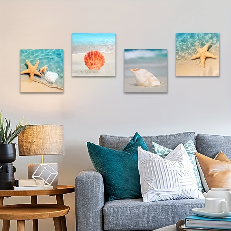 4pcs Imágenes De Estrellas De Mar Decoración De Pared - Temu Chile