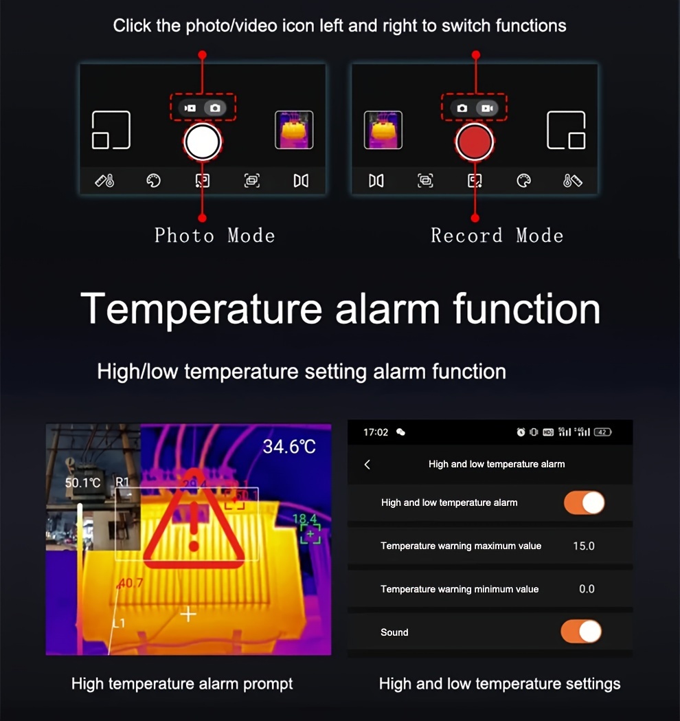 Uni t Mobile Phone Thermal Imager Android (usb c) Thermal Temu