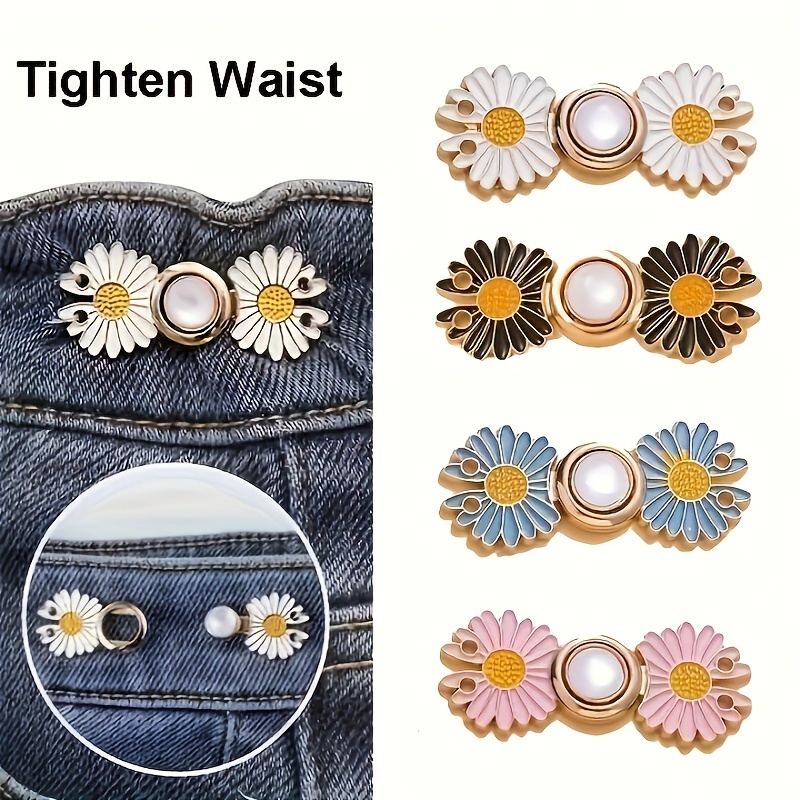 Jeans Dress Buttons Diy Pants Clip Waist Tightener Buttons - Temu