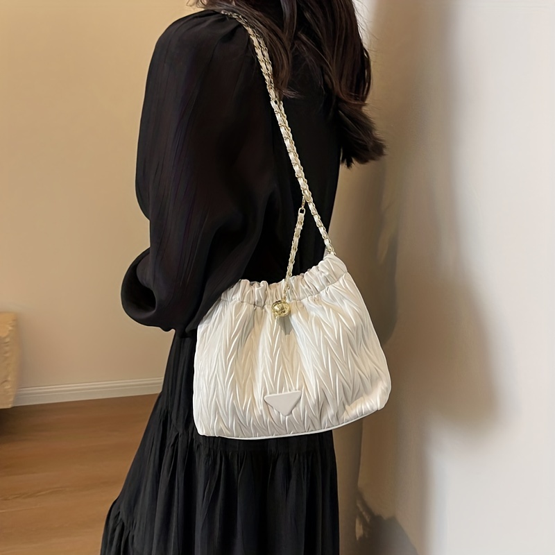 Trendy Pu Textured Bucket Bag Fashion Crossbody Bag Womens Stylish