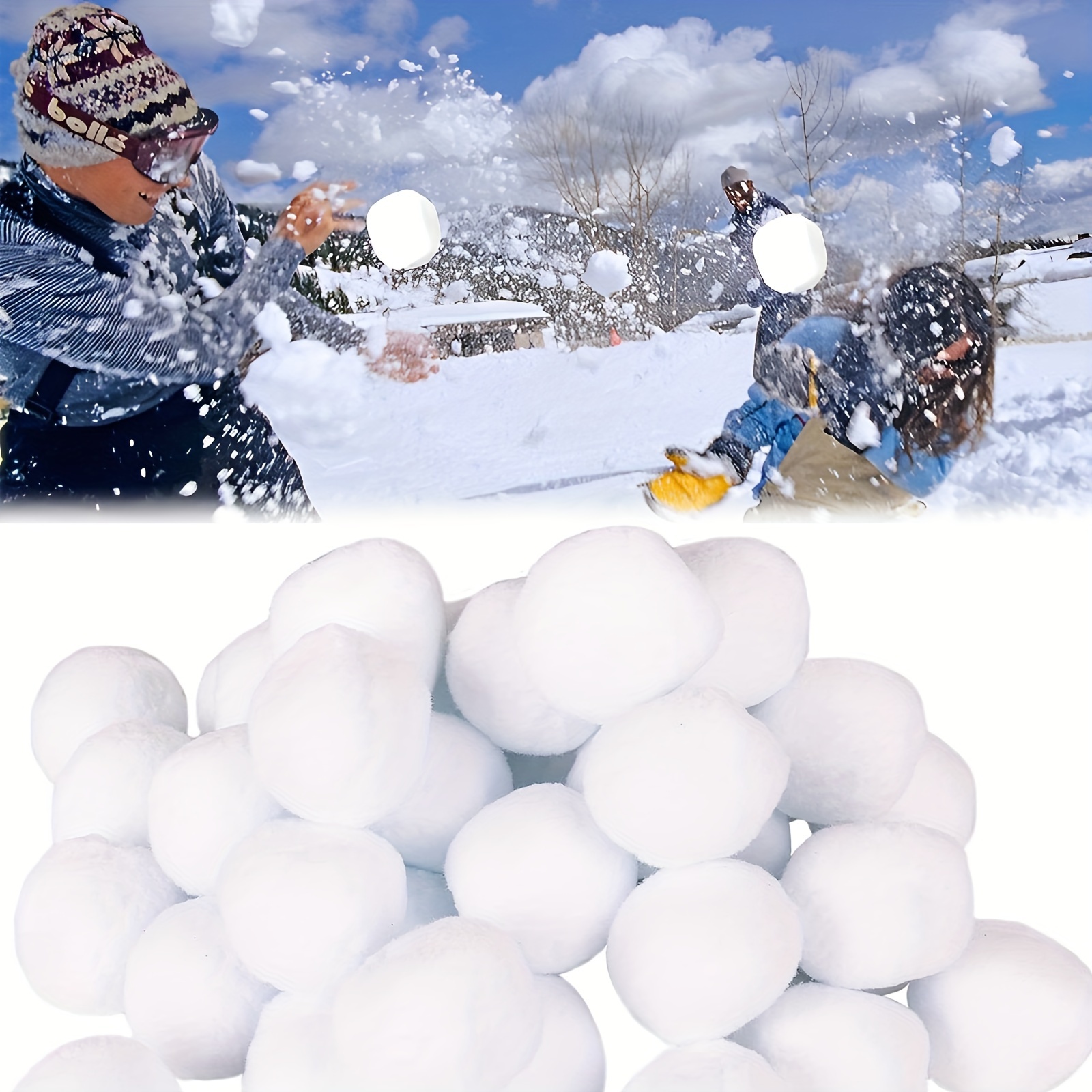 50pcs 5cm Realistic Fake Soft Snowball Indoor Snowball Game Fight Props  Christmas Tree Hanging Ornaments Fun Winter Decoration - AliExpress