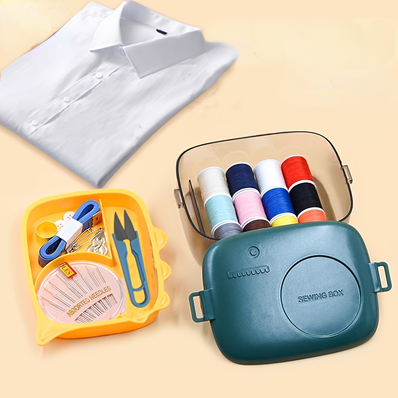 Dinosaur Double-layer Sewing Bag, Adult Portable Travel Sewing Bag, Needle  And Thread Bag, Plastic Sewing Box, Small Sewing Bag, Sewing Accessories  And Supplies - Temu