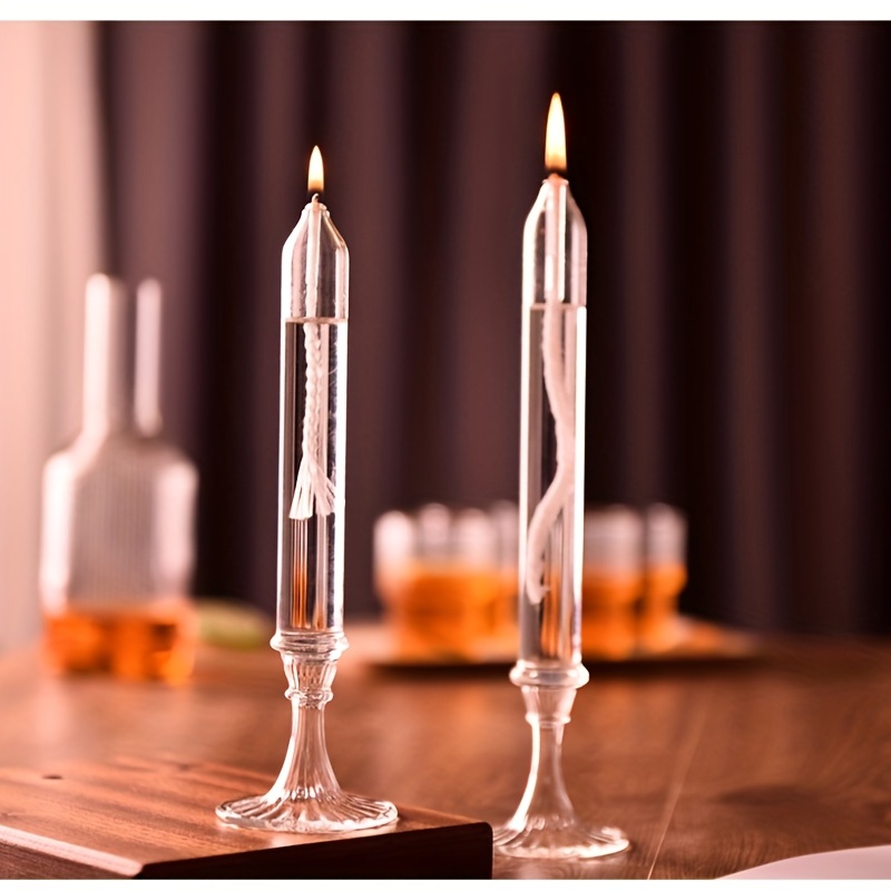 Glass Oil Lantern Refillable Glass Liquid Candle Lamp: Cone Shaped
