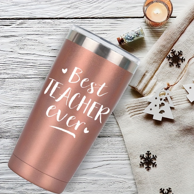 Personalized Teacher Tumbler With Straw Best Teacher Ever Cup