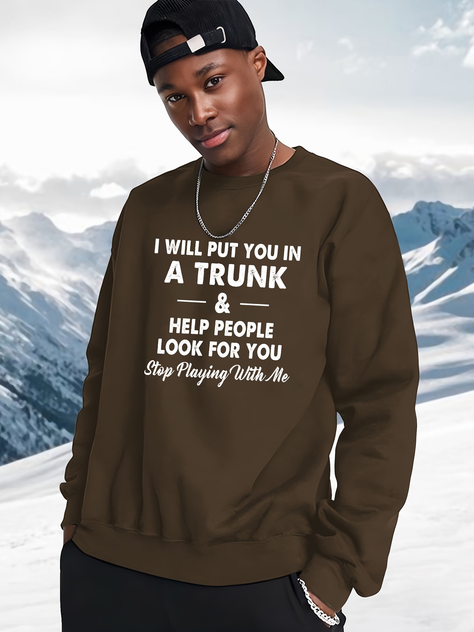 i Will Put You In A Trunk Print Men s Graphic Round Neck Temu