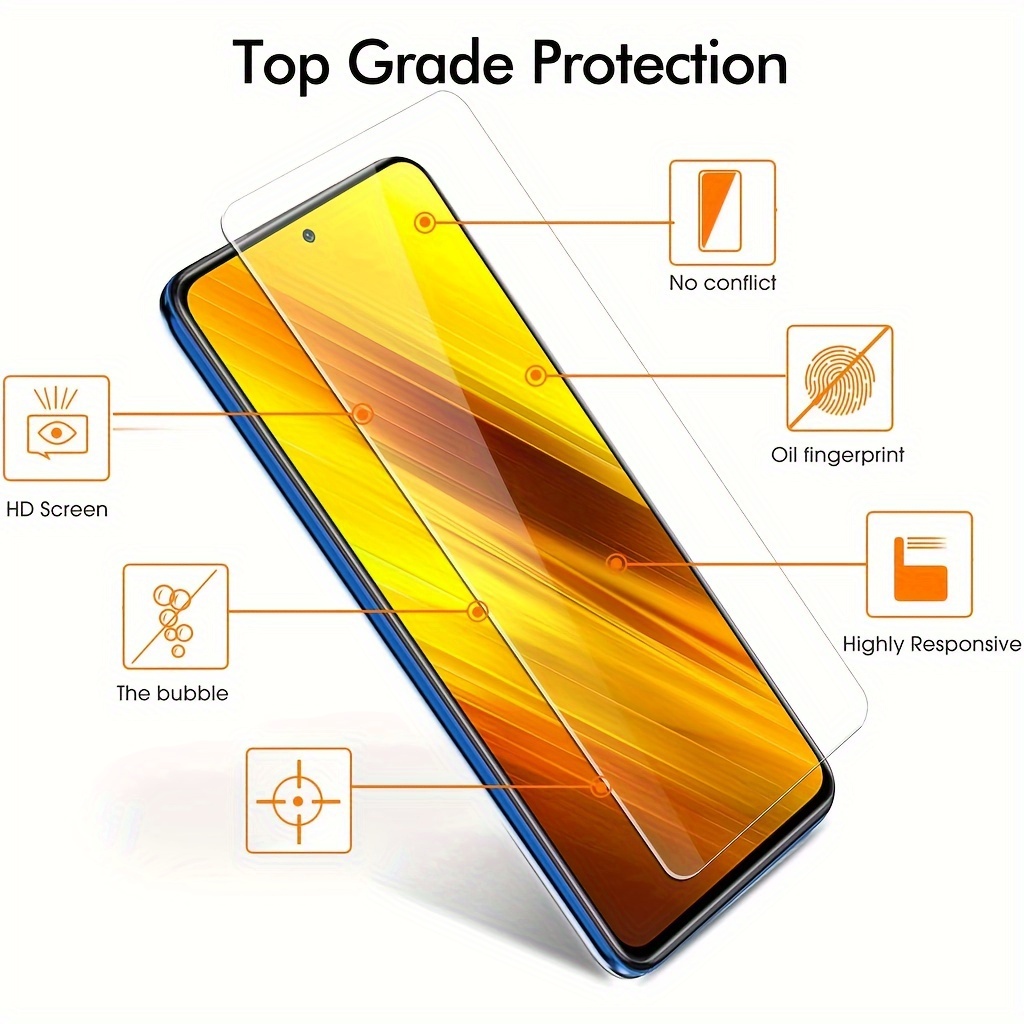 2pcs Protector Pantalla Xiaomi/redmi Note 12 4g Hd Vidrio - Temu