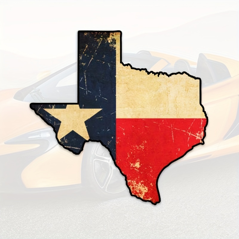 Texas Flag Vintage Grunge Love Star Autocollant En Vinyle - Temu Belgium